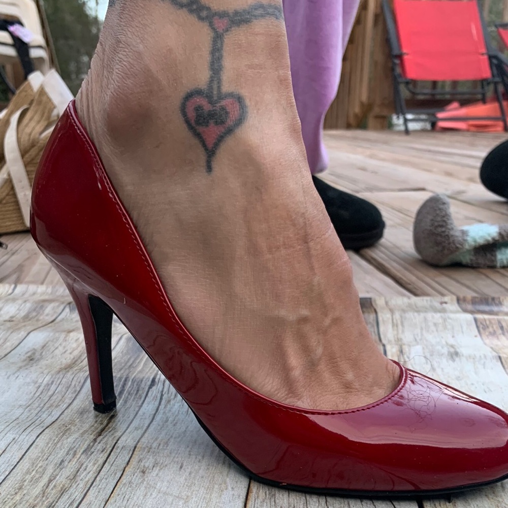 Shiny Red Heels